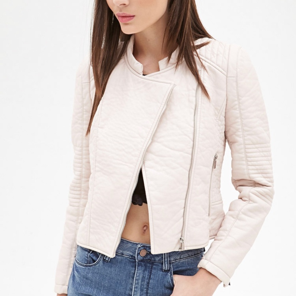NWT Forever21, jacket light pink, faux leather
